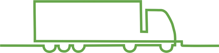 Ícone de carreta: transporte FTL (carga dedicada)